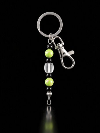 Neon Orbit Charm Keychain