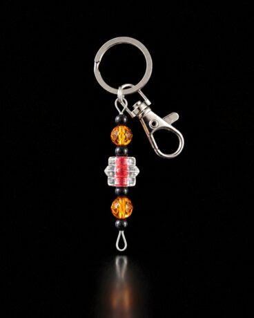 Crimson Pulse Keychain