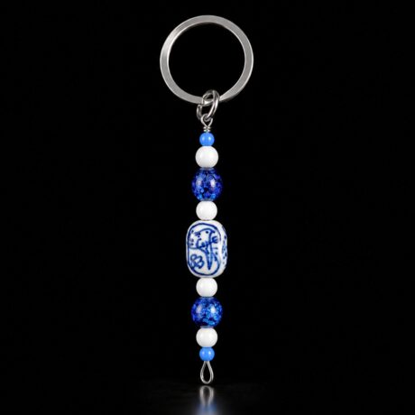 Ocean Scroll Beaded Charm
