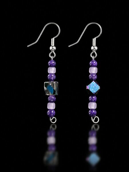 Violet Prism Earrings