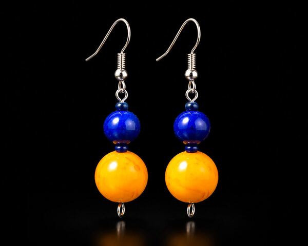 Orange & Blue Spirit Earrings