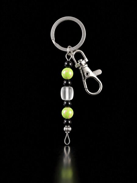 Neon Orbit Charm Keychain